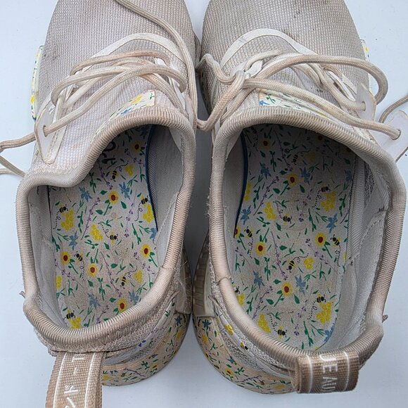 Adidas NMD R1 Girls Size 3 White Floral Athletic Shoes School Walking Outdoors - Picture 6 of 13